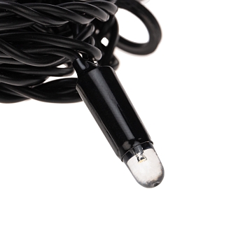Гирлянда светодиодная Нить 10м 100 LED БЕЛЫЙ черный ПВХ IP65 постоянное свечение 230В соединяется нужен блок 303-500 NEON-NIGHT