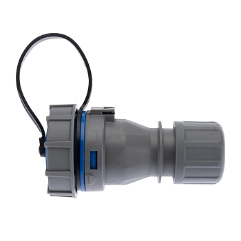 Розетка влагозащищенная кабельная переносная 1 гнездо, 2Р+РЕ, 16А, IP68, серая REXANT