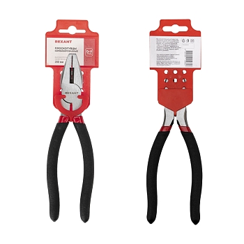 Плоскогубцы комбинированные 200мм обливные рукоятки REXANT