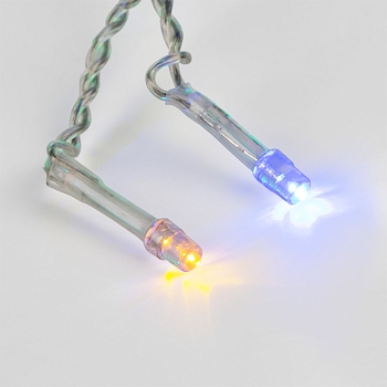 Гирлянда Бахрома (Айсикл), 1,8х0,5м, 48 LED МУЛЬТИКОЛОР, прозрачный ПВХ, IP20, свечение с динамикой, 230В, не соединяется ТОП