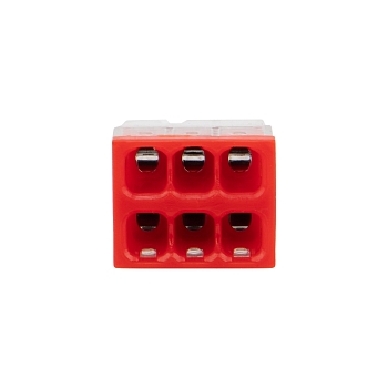 Экспресс-клемма REXANT СМК 2273-206, 6-проводная 0.5-2.5 мм², прозрачная, блистер (5 шт./уп.)