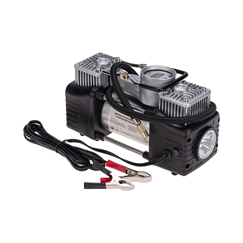 Компрессор автомобильный усиленный двухпоршневой с цифровым манометром и функцией автостоп (60л/мин, 10 АТМ) REXANT