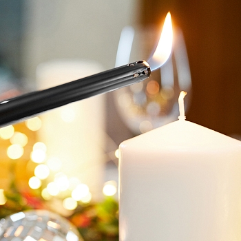 Бытовая газовая пьезозажигалка с классическим пламенем многоразовая (1 шт.) красная  СК-306  СОКОЛ