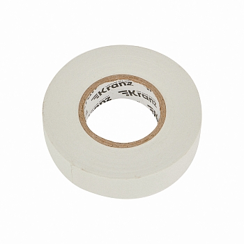 Изолента ПВХ профессиональная, 0,18х19мм, 20м, белая KRANZ
