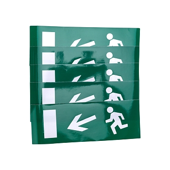 Наклейка для аварийного светильника  "Направление к эвакуационному выходу налево вниз" REXANT