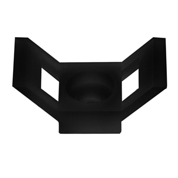 Площадка для крепления стяжки 29x15х5 мм, черная (100 шт/уп) REXANT