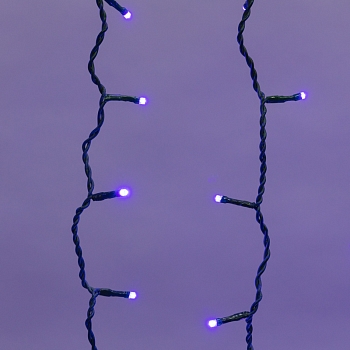 Гирлянда светодиодная Занавес 2х1,5м 360 LED СИНИЙ черный ПВХ IP54 свечение с динамикой 230В блок в комплекте NEON-NIGHT