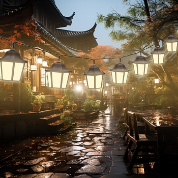 Гирлянда садовая Дэнлонг, 3000К, встроенный аккумулятор, солнечная панель, коллекция Пекин REXANT