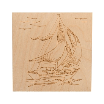 Доски для выжигания «Для мальчиков», 150х150мм, набор 5 шт. (тигр, самолет, машина, парусник, космос) пакет REXANT