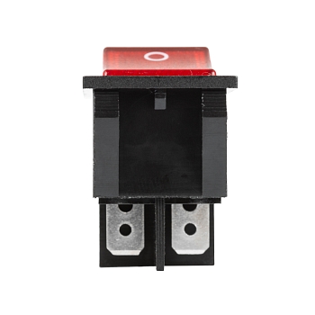 Выключатель клавишный 250В 30А (4с) ON-OFF красный с подсветкой REXANT