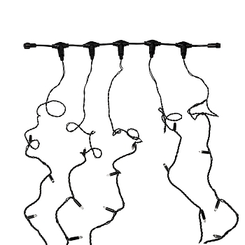 Гирлянда LED ClipLight 24V, 5 нитей по 20 метров, цвет диодов ТЕПЛЫЙ БЕЛЫЙ