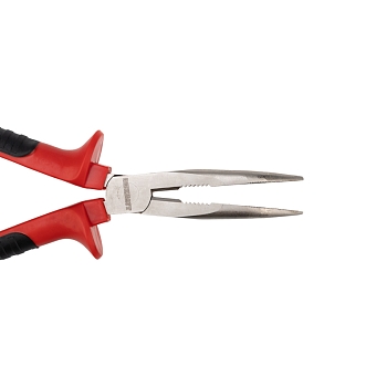 Тонкогубцы изогнутые 200мм никелированные, двухкомпонентные рукоятки REXANT