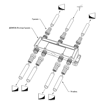 Делитель ТВх6 + 7шт. F BOX, 5-1000 МГц Gold REXANT