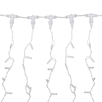 Гирлянда светодиодная Занавес 2х6м 768 LED ТЕПЛЫЙ БЕЛЫЙ белый ПВХ IP65 эффект мерцания 230В блок в комплекте NEON-NIGHT