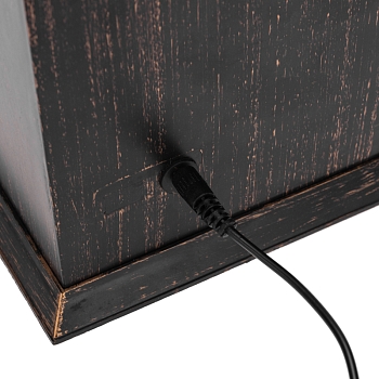 Светодиодный камин Рождество с эффектом живого огня 15х14х26см, батарейки 2хС (не в комплекте) и USB, бронзовый NEON-NIGHT