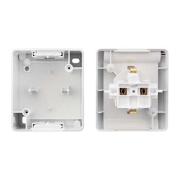 Розетка одноместная INDUSTRIAL IP54 с/з, о/у, белая KRANZ