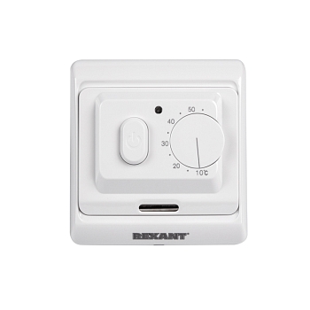 Терморегулятор механический с датчиком температуры воздуха и пола, черный REXANT