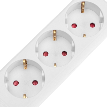 Удлинитель STANDARD 3 гнезда, 5м, 3х1,0мм², с/з, белый REXANT