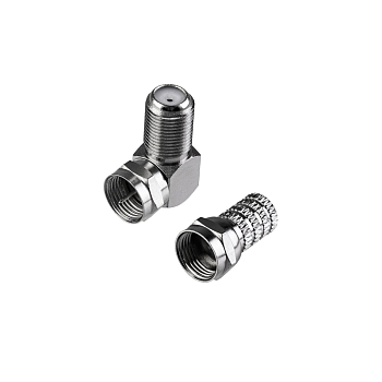 Набор разъемов антенных ТВ №3 (1 угловой переходник гн F – шт TV, 1 F-разъем RG-6) REXANT