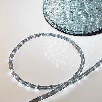 Дюралайт LED двухжильный 230В 13мм 24 LED/м БЕЛЫЙ постоянное свечение модуль 2м бухта 100м NEON-NIGHT