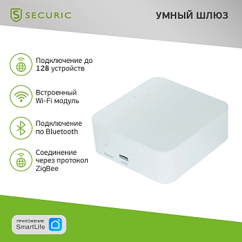 Умный Wi-Fi/Zigbee/Bluetooth шлюз SECURIC