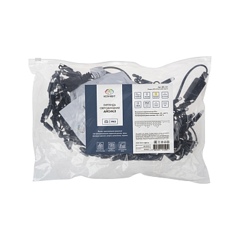 Гирлянда светодиодная Бахрома (Айсикл) 4,8х0,6м 176 LED ЖЕЛТЫЙ черный ПВХ IP65 постоянное свечение 230В нужен блок 303-500 NEON-NIGHT