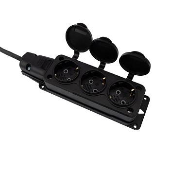 Удлинитель-шнур КГ 3х1,5, 20м, 3 гнезда, морозостойкий, с/з, 16А, 3500Вт, IP44 (Сделано в России) REXANT