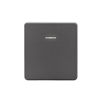 Выключатель ROUND 1 кл с подсветкой 10А с/у титан KRANZ