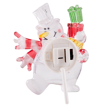 Снеговик с подарком RGB на присоске