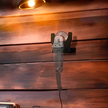 Держатель для угловых шлифмашинок до 125мм, настенный, черный REXANT