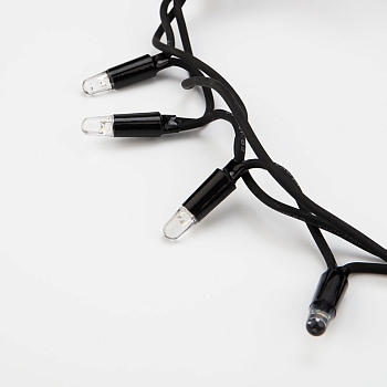 Гирлянда светодиодная Кластер 10м 200 LED БЕЛЫЙ черный каучук IP67 постоянное свечение 230В нужен блок 315-000 NEON-NIGHT