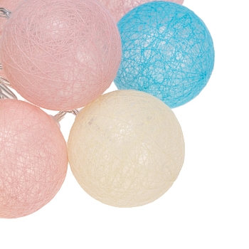 Тайские фонарики Перламутр 5 м, 25 LED, прозрачный ПВХ, цвет свечения теплый белый, питание USB NEON-NIGHT