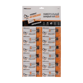 Универсальный секундный клей-гель PROconnect на мульти карте, 3 г