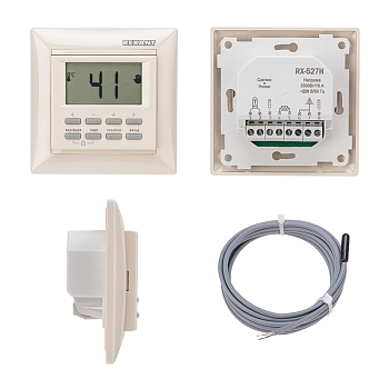 Терморегулятор цифровой RX-527H программируемый, совместим с Legrand серии Valena, бежевый REXANT