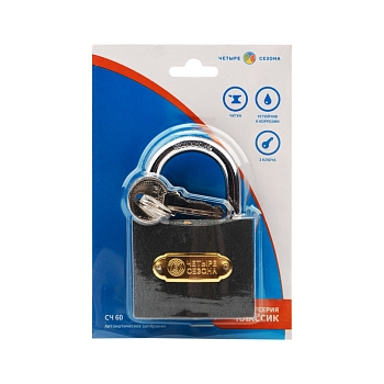 Замок навесной серия Чугун 60мм ЧЕТЫРЕ СЕЗОНА