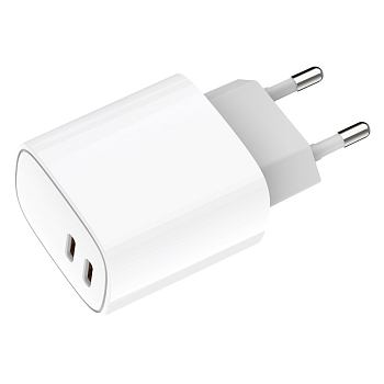 Сетевое зарядное устройство с двумя портами USB-C + USB-C, 20Вт REXANT