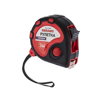 Рулетка измерительная Профи прорезиненный корпус, 3м х 16мм REXANT