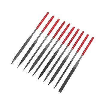 Набор надфилей 160х4мм, обрезиненные рукоятки, 10 шт. KRANZ