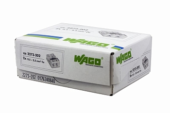 2273-202 Экспресс-клемма 2-проводная до 2,5 мм², (100 шт./уп.) WAGO