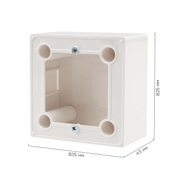Бокс для накладного монтажа электроустановочных изделий, глубина 43 мм, белый REXANT