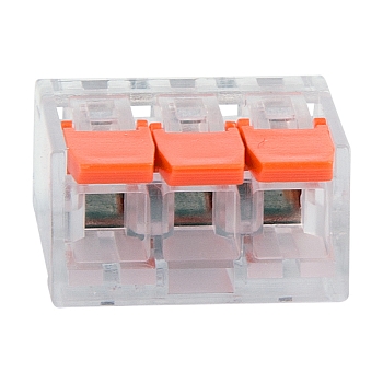 Универсальная компактная клемма СМК 221-413, 3-проводная до 4,0 мм² (пакет 5 шт/уп) REXANT