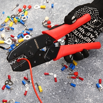 Кримпер HT-336N для обжима изолированных и неизолированных гильз 1,5-10,0мм² REXANT