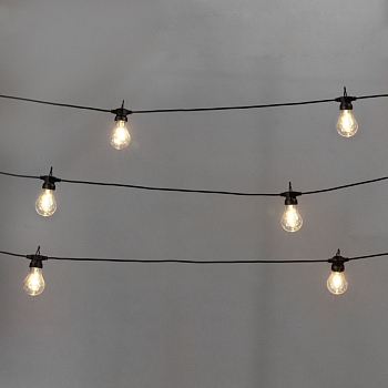 Гирлянда садовая Канэри, 10м, 3000К, встроенный аккумулятор, солнечная панель, коллекция Лондон REXANT