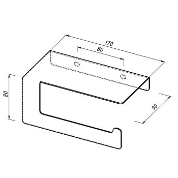 Держатель для туалетной бумаги с полкой хранения, белый REXANT