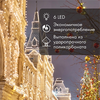 Ретро-лампа светодиодная, диаметр 45мм, E27, 6 LED, 2Вт, ЗЕЛЕНЫЙ, прозрачная колба, 230В NEON-NIGHT