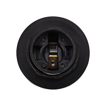 Патрон пластиковый термостойкий подвесной с кольцом Е14 черный REXANT