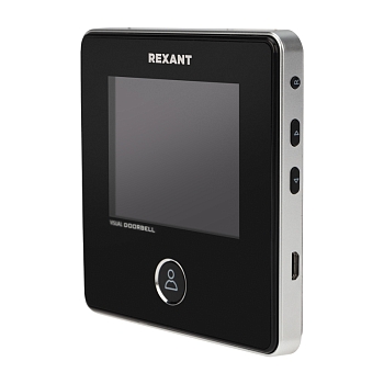 Видеоглазок дверной REXANT (DV-113) с цветным LCD-дисплеем 2.8" с функцией звонка и записи фото, встроенный аккумулятор