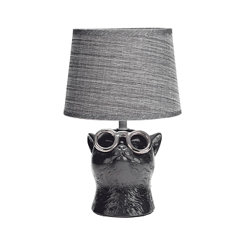 Светильник декоративный "Кот в очках", цоколь Е14, 40Вт, черный REXANT