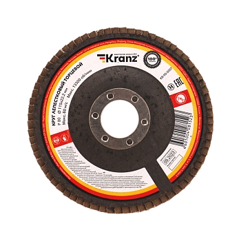 Круг лепестковый торцевой, P80, 115х22,2мм KRANZ