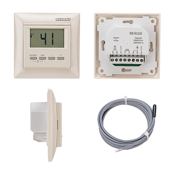 Терморегулятор цифровой RX-511H совместим с Legrand серии Valena, бежевый REXANT